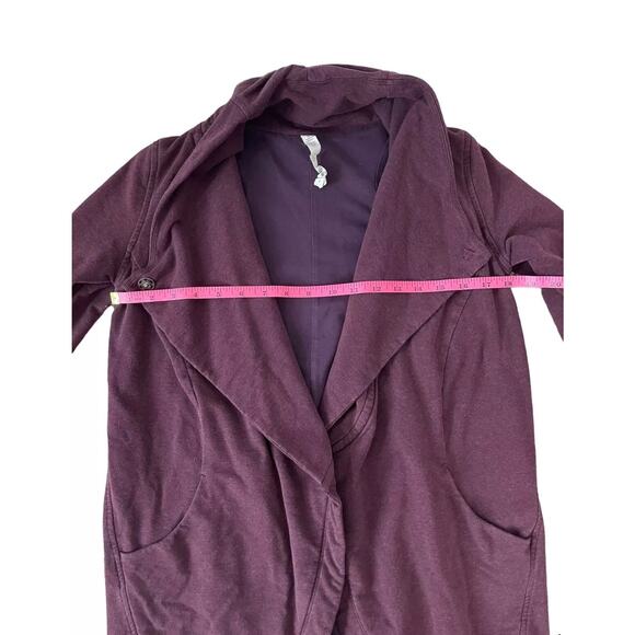 Lululemon That's a Wrap Heathered Bordeaux Drama Button Jacket Size 4 Small - Picture 7 of 10